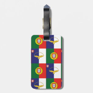 Étiquette À Bagage Balise bagage avec drapeaux Portugal et Açores