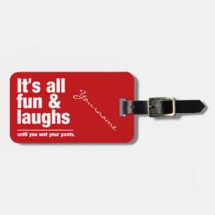 Étiquette À Bagage Balise bagage couleur personnalisée FUN & LAUGHS