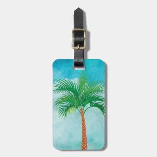 Étiquette À Bagage Balise Bagage Palm Tree