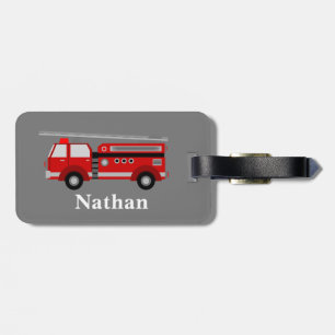 Étiquette À Bagage Balise bagage pour camion rouge pour enfant mignon
