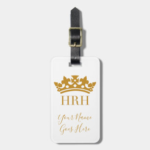 Étiquette À Bagage Balise bagage sur mesure HRH Royal Crown