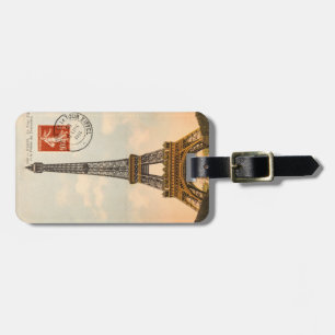 Étiquette À Bagage Balise Bagage Tour Eiffel vintage