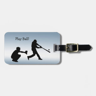 Étiquette À Bagage Balise Blue Play Ball Baseball Sports Bagage