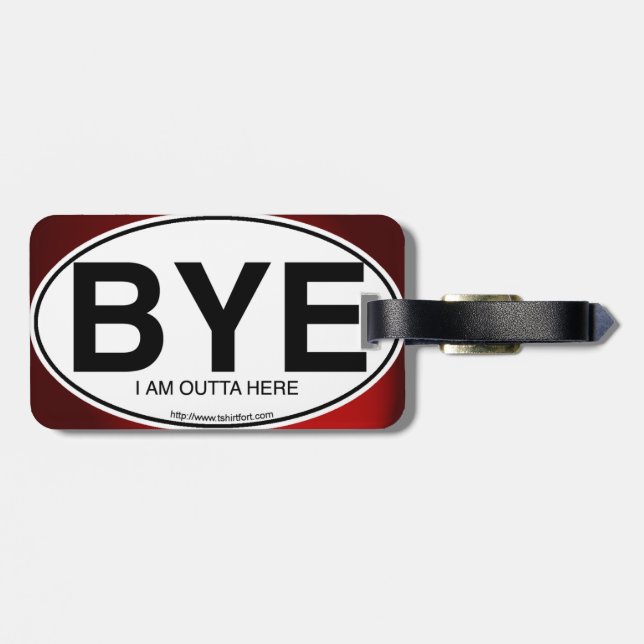 Étiquette À Bagage Balise BYE Euro Sticker (Dos horizontal)