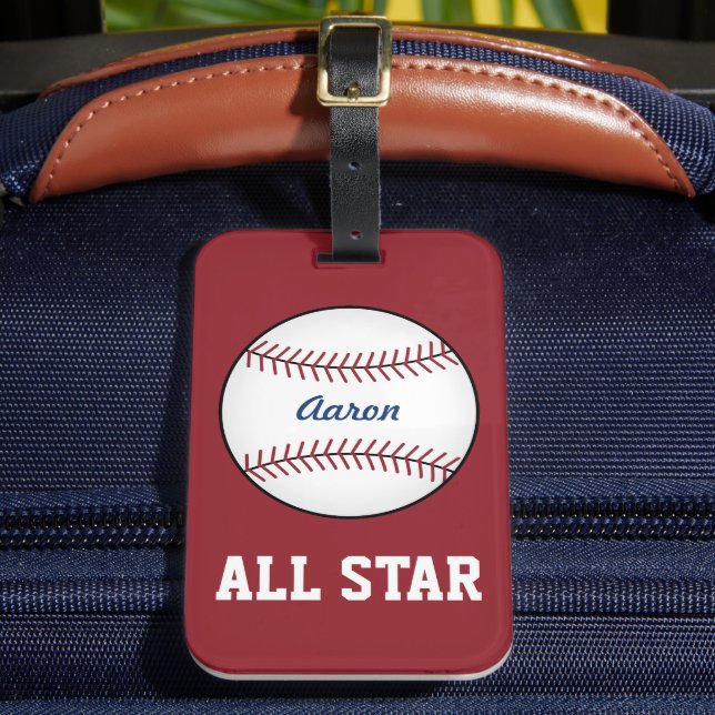 Étiquette À Bagage Balise cadeau de bagage de baseball personnalisé (Insitu Rectoal 2)