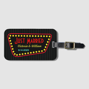 Étiquette À Bagage Balise cadeau Retro Just Married Mariage