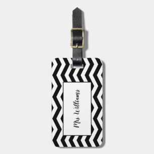 Étiquette À Bagage Balise Chevron Mme Luggage