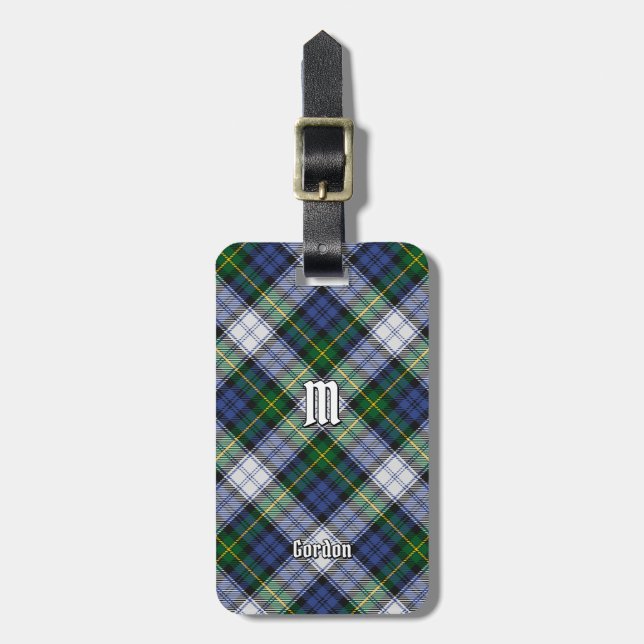 Étiquette À Bagage Balise Clan Gordon habiller Tartan Bagage (Devant Vertical)