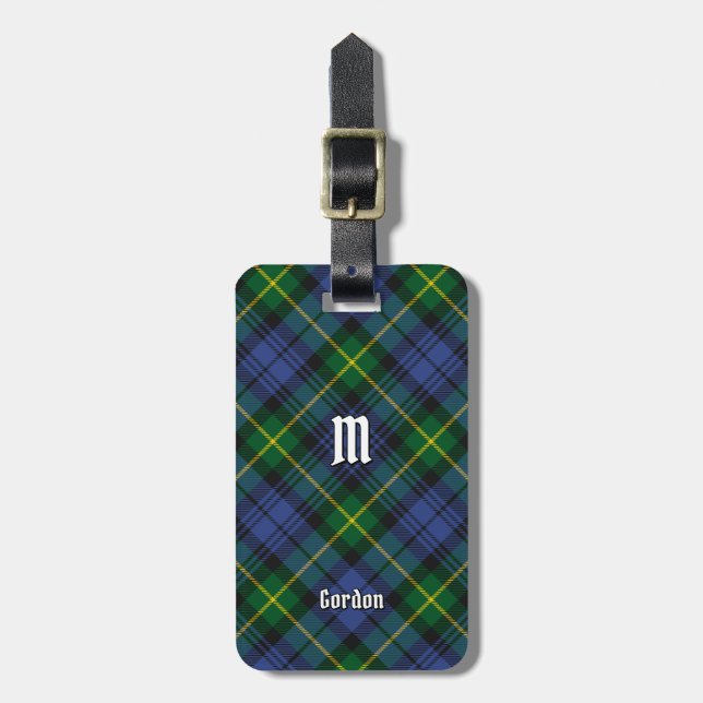 Étiquette À Bagage Balise Clan Gordon Tartan Luggage (Devant Vertical)