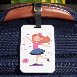 Étiquette À Bagage Balise Dancing Princess Ballerina Luggage pour fil
