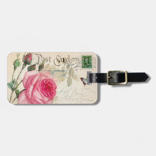 Étiquette À Bagage Balise de bagage à Accent Français Rose