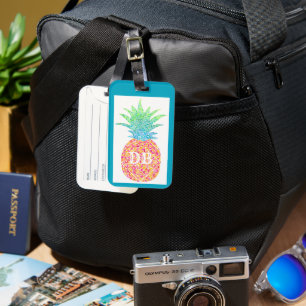Étiquette À Bagage Balise de bagage à l'ananas