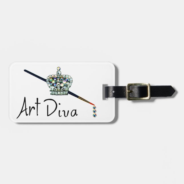 Étiquette À Bagage Balise de bagage "Art Diva" (Devant horizontal)