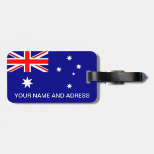 Étiquette À Bagage Balise de bagage avec drapeau d'Australie