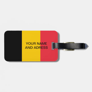 Étiquette À Bagage Balise de bagage avec Drapeau de Belgique
