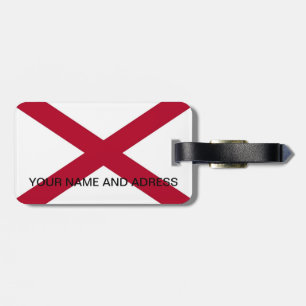 Étiquette À Bagage Balise de bagage avec drapeau de l'Alabama