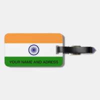 Balise de bagage avec drapeau de l'Inde