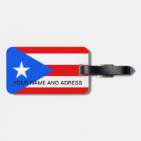 Balise de bagage avec Drapeau de Porto Rico, USA