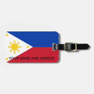 Étiquette À Bagage Balise de bagage avec drapeau des Philippines