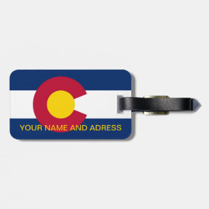 Étiquette À Bagage Balise de bagage avec Drapeau du Colorado, USA