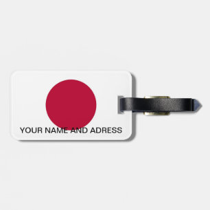 Étiquette À Bagage Balise de bagage avec drapeau du Japon