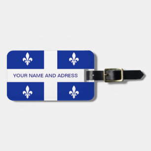 Étiquette À Bagage Balise de bagage avec drapeau du Québec, Canada