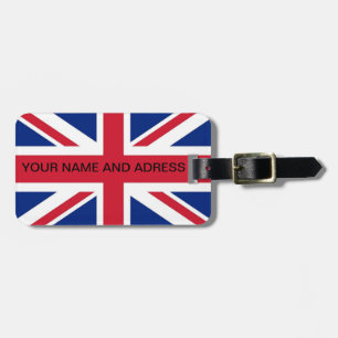 Étiquette À Bagage Balise de bagage avec drapeau du Royaume-Uni