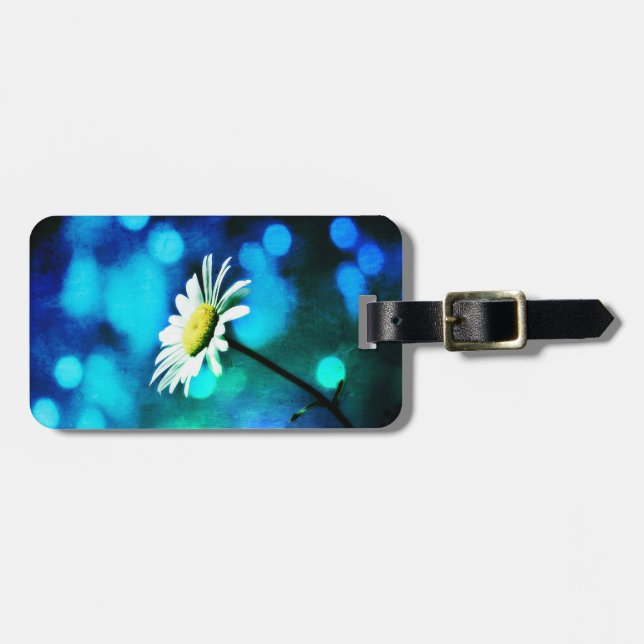 Étiquette À Bagage Balise de bagage Azurite Malachite Daisy (Devant horizontal)