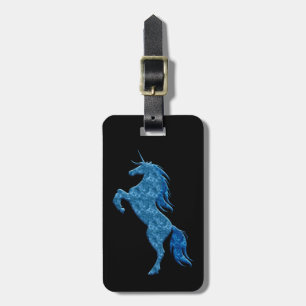 Étiquette À Bagage Balise de bagage Blue Fire Unicorn