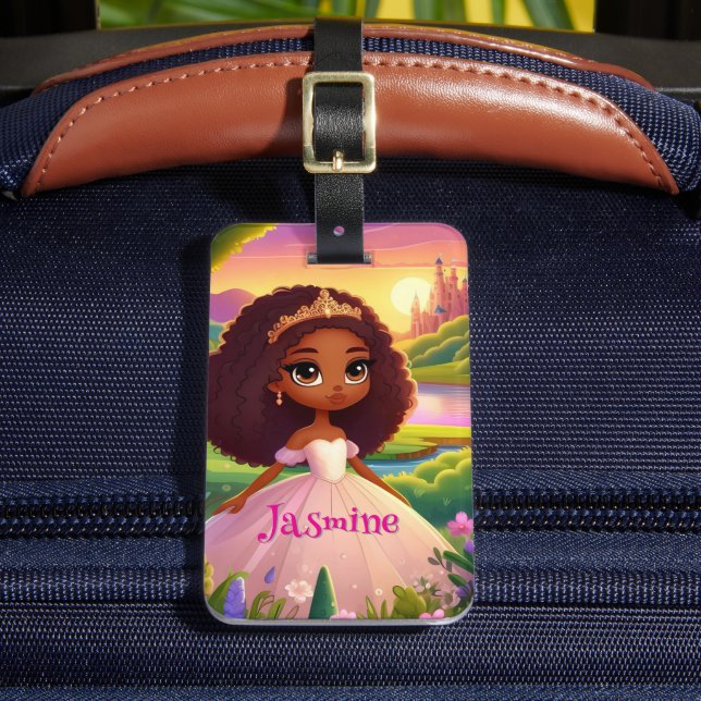 Étiquette À Bagage Balise de bagage Brown fille magique princesse (Insitu Rectoal 2)