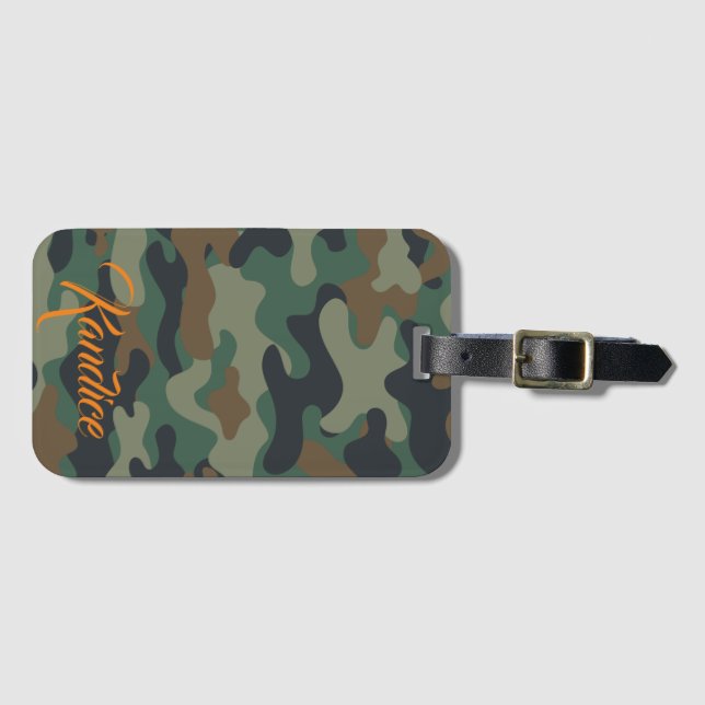 Étiquette À Bagage Balise de bagage Camo (Devant Horizontal)