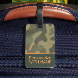 Étiquette À Bagage Balise de bagage Camo pour chasseur Cadeau de voya