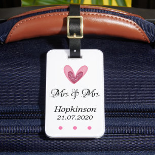 Étiquette À Bagage Balise de bagage - Coeur de Parties scintillant ro