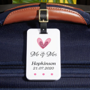 Étiquette À Bagage Balise de bagage - Coeur de Parties scintillant ro