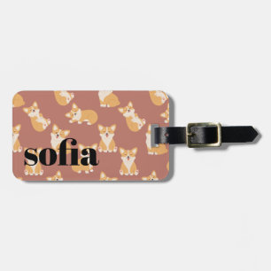 Étiquette À Bagage Balise de bagage Cute Corgi pour amoureux des chie