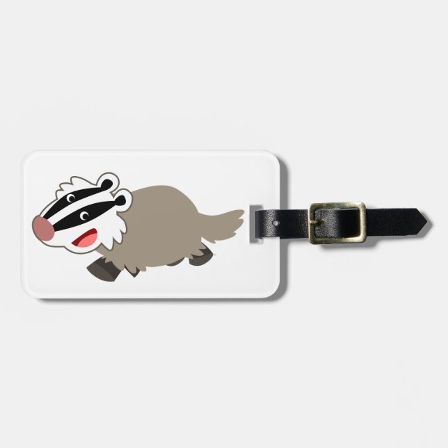 Étiquette À Bagage Balise de bagage de badge de dessin mignon (Devant horizontal)