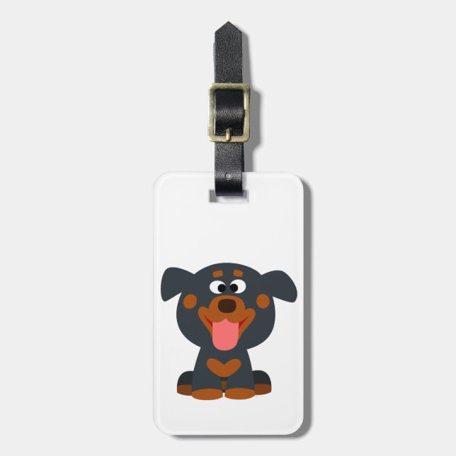Étiquette À Bagage Balise de bagage de bébé Rottweiler (Devant Vertical)