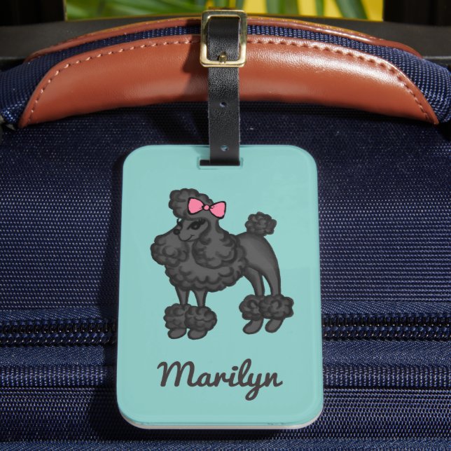 Étiquette À Bagage Balise de bagage de caniche française personnalisé (Insitu Rectoal 2)