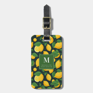 Étiquette À Bagage Balise de bagage de citrons mignons