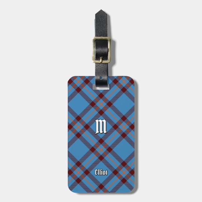 Étiquette À Bagage Balise de bagage de Clan Elliot Tartan antique (Devant Vertical)
