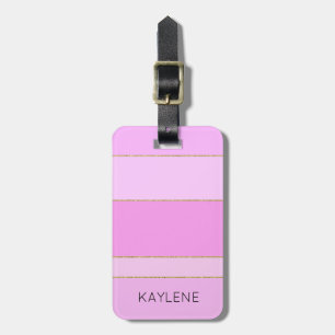 Étiquette À Bagage Balise de bagage de découpe dorée personnalisée en