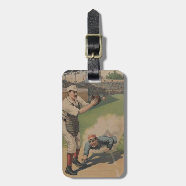 Étiquette À Bagage Balise de bagage de l'affiche de baseball (Devant Vertical)