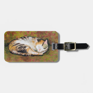 Étiquette À Bagage Balise de bagage de Macke, Chat, août