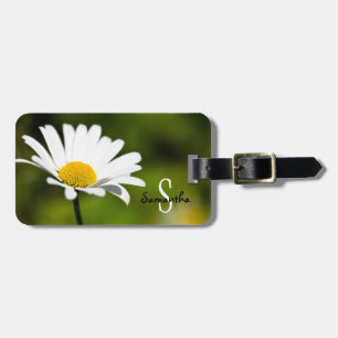 Étiquette À Bagage Balise de bagage de marguerite blanche