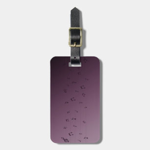 Étiquette À Bagage Balise de bagage de notes musicales gothiques