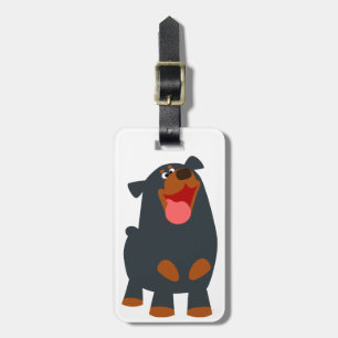 Étiquette À Bagage Balise de bagage de Rottweiler de dessin sympa