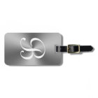 Balise de bagage de voyage métallique en argent pe