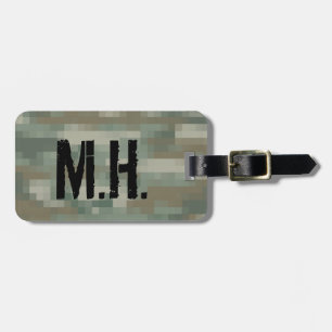 Étiquette À Bagage Balise de bagage de voyage monogramme   Camouflage