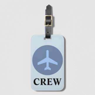 Étiquette À Bagage Balise de bagage d'équipage en bleu Vintage