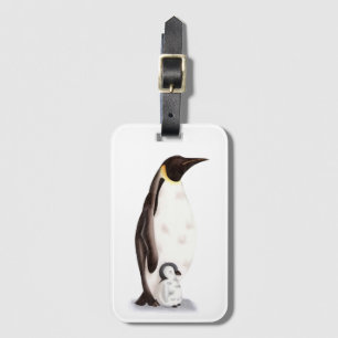 Étiquette À Bagage Balise de bagage d'illustration de pingouin mignon